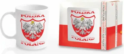 Obrázok produktu pre keramický hrnček biely Poľsko orol na znaku