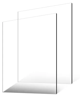 Acrylplatten 2er-Set, 610x914 mm, 6 mm, transparent, DIY