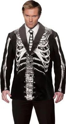 Produktbild von Skelett Jackett - Halloween Kostüm Herren Größe: M-L