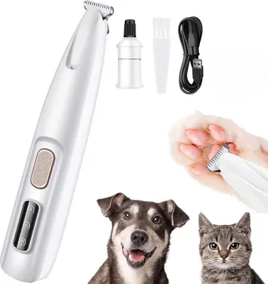Produktbild von Wiederaufladbares Tierhaartrimmer-Set, Pfotenhaartrimmer leiser