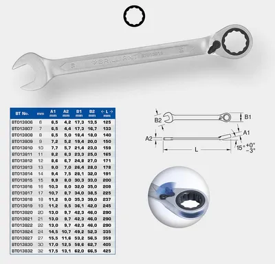 Image de BRILLIANT TOOLS Clé à cliquet réversible 32 mm - BT013832