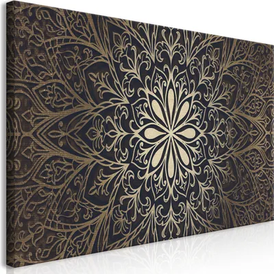 Produktbild von Wandbild Mega XXXL Mandala 250x125 cm Einteiliger XXL-Format Kunstdruck zur Selbstmontage Leinwandbilder moderne Bilder DIY Wanddekoration Wohnung Deko Orient f-A-0491-ak-f