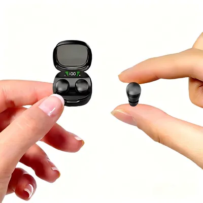 Produktbild von Unsichtbare Kopfhörer Mini in Ear Kopfhörer Bluetooth Schlafkopfhörer Seitenschläfer Schlaf Kopfhörer zum schlafen kabellos kleine Ohren Sleep Schwarz