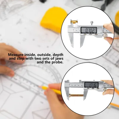 Obrázek produktu pro Vysoce přesný kovový digitální posuvný měřidlo s mikrometrem, rozsah 0–150 mm