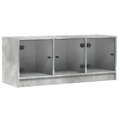 Immagine prodotto di Mobile Porta TV con Ante in Vetro Grigio Cemento 102x37x42 cm