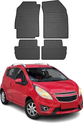 Image de Tapis de Sol pour Chevrolet Spark 2015-2019 Caoutchouc Noir