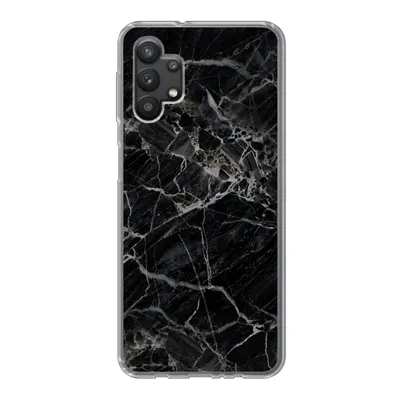Produktbild von MuchoWow® Handyhülle Schutzhülle Hülle für Samsung Galaxy A32 5G Marmor - Schwarz - Weiß Silikon Softcase Handy Hülle - Softcase