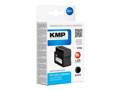 Zdjęcie produktu dla KMP H84, Czarny, Tusz na bazie pigmentu, 1 szt.