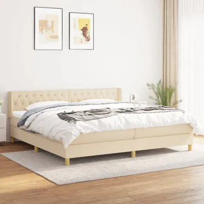 Produktbild von Maison Exclusive - Boxspringbett mit Matratze Creme 160x200 cm Stoff