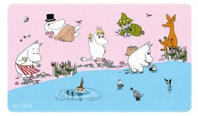 Produktbild von Mumin-Gaming-Schreibtischmatte, groß, rutschfeste Oberfläche