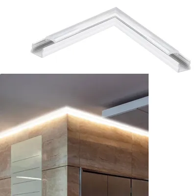 Immagine prodotto di EGLO Profilo di superficie 3, Profilo modulare, trasparente, bianco, alluminio, Eglo, 250 g, 1000 mm