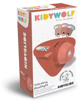 Zdjęcie produktu dla KIDYWOLF - Latarka do projektora czerwona z 3 dyskami z obrazkami