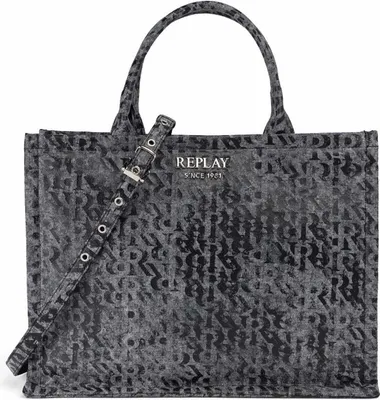 Zdjęcie produktu dla REPLAY Torba na ramię Torba na ramię Czarna szara