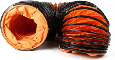 Image de tuyau d'évacuation d'air de 5 m Tuyau de ventilation de 300 mm Tuyau de ventilation de chantier Résistant à la chaleur Tuyau d'air chaud Tuyau de ventilateur