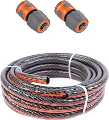 Produktbild von FUXTEC Bewässerungsset ECO Basis FX-WW-SET9 - 50m Wasserschlauch | 3-lagiger Schlauch | 2x 1/2 Zoll Anschluss | Betriebstemperatur -20/+60°C