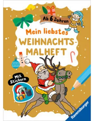 Produktbild von Mein liebstes Weihnachtsmalheft mit Stickern ab 6