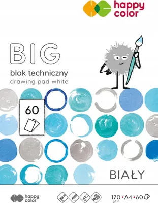 Zdjęcie produktu dla Blok Techniczny Biały Big A4 170G 60Ark. Hc 8924