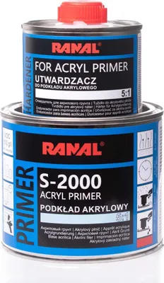 Immagine prodotto di Primer acrilico grigio S-2000 0,4 l + indurente 0,08 l RANAL