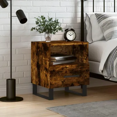 Obrázok produktu pre vidaXL Nočný stolík Smoked Oak 40x35x47,5 cm odvodený výrobok z dreva