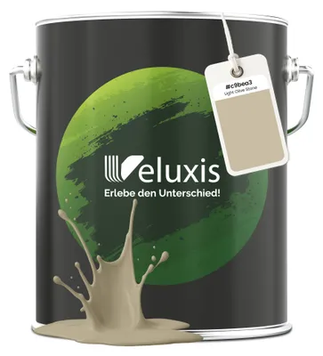 Produktbild von Wandfarbe Beige Grün Creme Matt Innenfarbe – Deckkraft Klasse 1, VOC-frei, Ohne Grundierung, Tropfarm – Wohnzimmer & Schlafzimmer – 5L – Veluxis (Light Olive Stone)