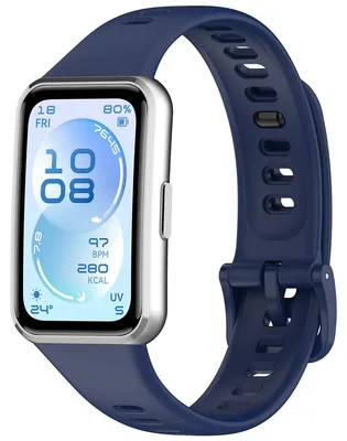 Produktbild von Armband für Huawei Band 11 / 11 Pro, Bizon Strap Watch Silicone, Dunkelblau