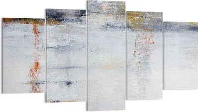 Produktbild von Bild auf Leinwand - Leinwandbild - 5 Teile - Abstraktion weiß verschwommen - 160x85cm - Wand Bild - Wanddeko - Wandbilder - Leinwanddruck - Bilder - Wanddekoration - Leinwand bilder - EA160x85-4535