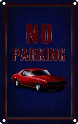 Produktbild von vianmo Blechschild 18x12 cm Auto No Parking Parkplatzschild