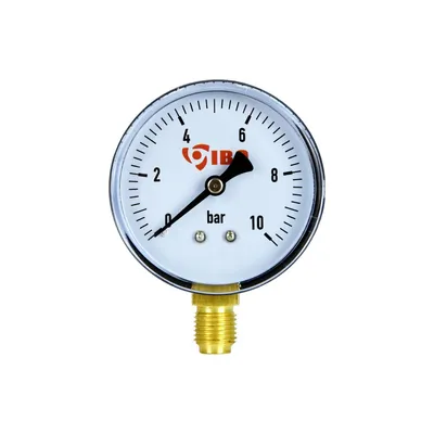 Zdjęcie produktu dla IBO | Manometr radialny - 60 mm - 0–10 bar - Wysoka precyzja - Lontliwy i niezawodny