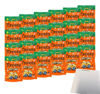 Produktbild von Treets Buttons Minions ChoViva vegan VPE (24x165g Beutel) + usy Block