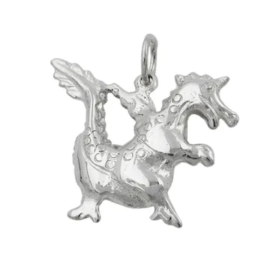 Produktbild von Anhänger 20x17mm Drache glänzend Silber 925