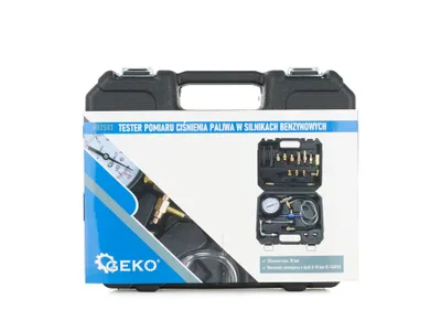 A product package for a fuel pressure tester kit for gasoline engines.