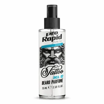 Produktbild von Pro Rapid Tattoo Series Bartparfüm Inca - 02 75 ml – Langanhaltender Frischer Maskuliner Duft für Tägliche Bartpflege