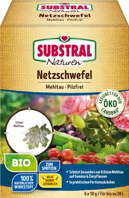 Produktbild von Naturen  Netzschwefel Mehltau-Pilzfrei 60g Faltschachtel mit Sachets