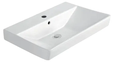 Produktbild von sanicomfort Waschbecken OPIA, eckig, 45 cm, Waschtisch aus Sanitärkeramik, weiß