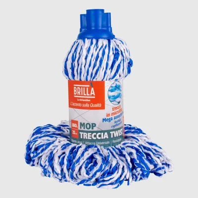 Immagine prodotto di La mop Briantina Twist, realizzata in microfibra, pesa 180 grammi ed è efficace e resistente