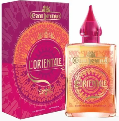 A perfume bottle and its box are displayed side-by-side against a white background.