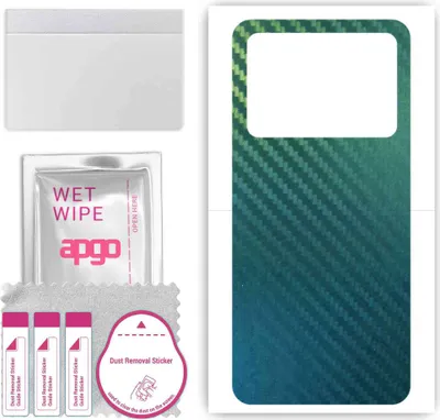 Produktbild von apgo Rückseite Schutzfolie, Skin, kompatibel mit Realme GT Neo6, Hinten Displayschutzfolie aus Vinylfolie, kratzfest, einfache Montage - Kohlenstoff-Chamäleon CAKA1
