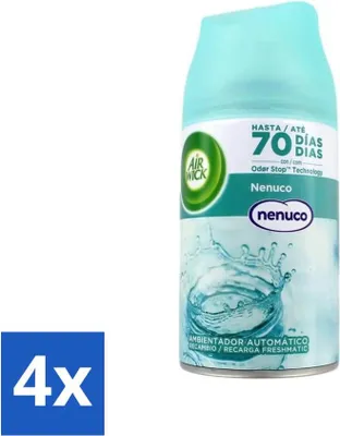 Image de Air Wick - Recharge désodorisant - Nenuco - Vaporisateur automatique - 250 ml - Pack avantage - 4 pièces