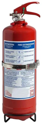 Produktbild von Feuerlöscher 2 kg - Für A, B und C-Brände geeignet - Kompakt und Handlich für Autos, Wohnmobile und Kleine Räume