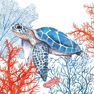 Produktbild von Servietten 33x33 cm - The Turtle