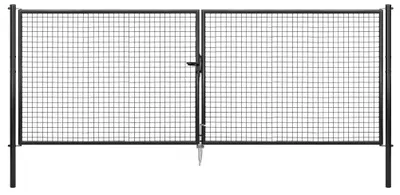 Produktbild von Alberts 602192 Wellengitter-Doppeltor, matt schwarz, Breite 400 cm, Höhe 150 cm