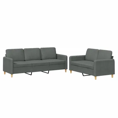 Produktbild von VidaXL 3202119, Grau, Schaum, Metall, Polyester, Textil, 198 cm, 77 cm, 80 cm