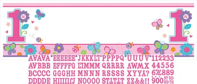 Produktbild von Banner  1. Geburtstag Mädchen Sweet Birthday Girl