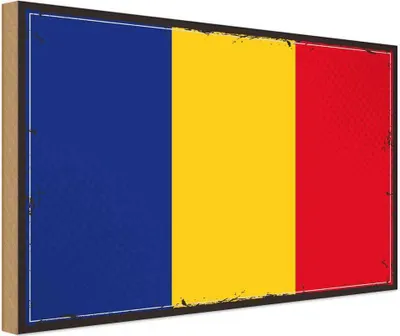 Produktbild von vianmo Holzschild 12x18 cm Rumäniens Romania Flagge Fahne Wappen