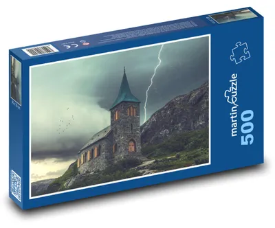 Obrázok produktu pre Puzzle 500 Búrka nad kostolom - martinpuzzle