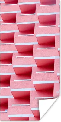Produktbild von MuchoWow® Poster Rosa - Balkon - Sommer - Architektur 80x160 cm - Kinderzimmer