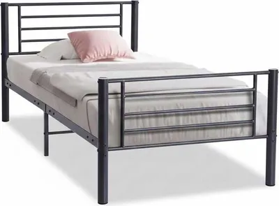 Obrázok produktu pre Šedá kovová posteľ Sammy 90x200 | rám 97x210 | V-H 80