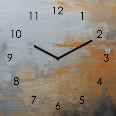 Produktbild von Wanduhr Metall 20x20cm Schwarz Gold Abstraktes Design Metalluhr Moderne Wanddeko Wandkunst Deko