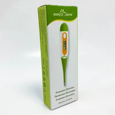 Produktbild von Easy@Home Digitales Fieberthermometer EHT-201 Rektal-, Oral- & Achselthermometer für Baby, Kinder und Erwachsene Grün