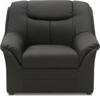 Produktbild von DOMO Collection Sessel Berlin FK, Polstersessel mit Federkernpolsterung, Armsessel, Cocktailsessel, Loungesessel 95 x 90 x 89 cm (BxTxH), schwarz